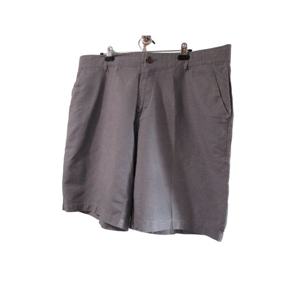 WRK Materials Co Mens Upscale Gray Stripe Linen Blend Shorts 40 EUC - Picture 8 of 15